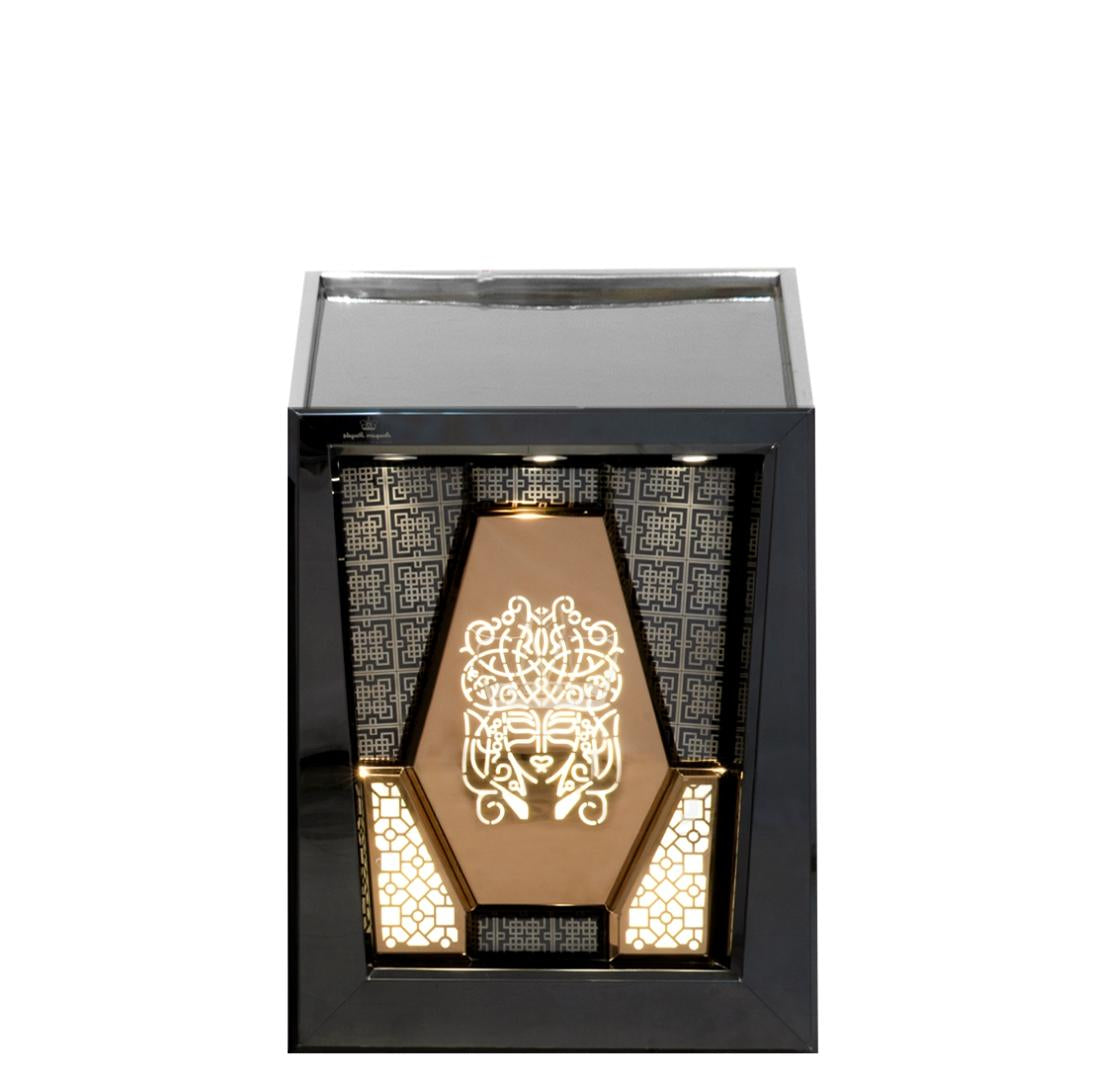 Black & Rose Gold Buffet Table
