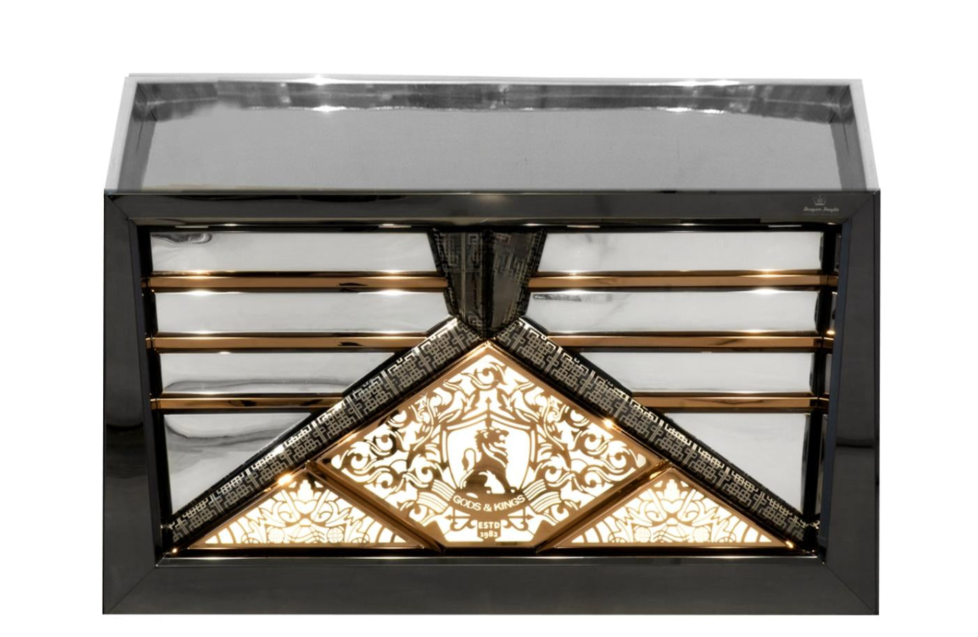 Black & Rose Gold Buffet Table