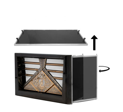 Black & Rose Gold Buffet Table