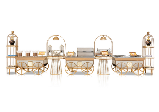 Elegant Canopy Cart Display Counter Set