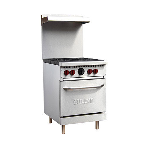 Vulcan SX24-4BN 24″ Natural Gas Range With Oven 4 Open Burner – 142,000 BTU