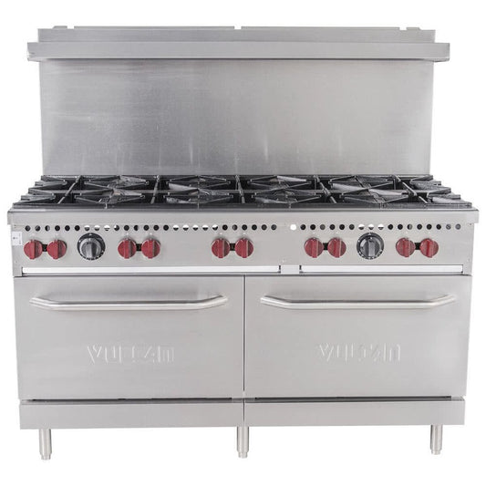 Vulcan Natural Gas 60″ Range - 10 Open Burner