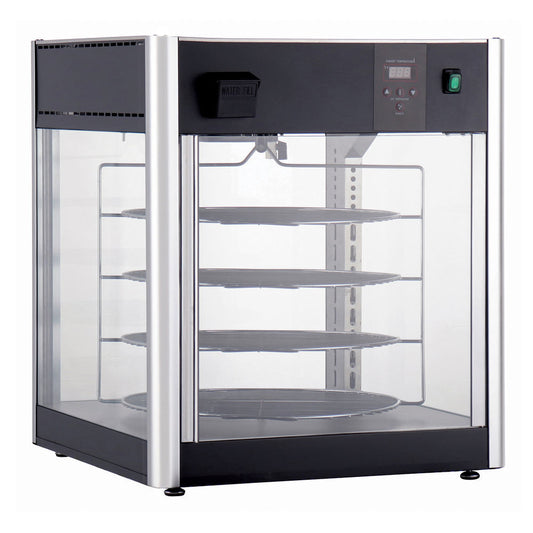 Winco 4-Tier 18” Revolving Pizza Display Warmer w/ Humidity